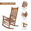 Chaise berçante en bois à haut dossier-246767764