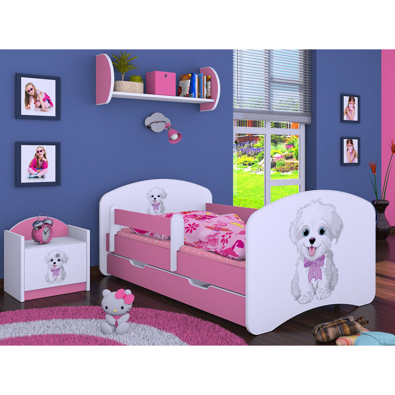 Mapleview Cabin Bed Themed Beds with Storage Included, Pink