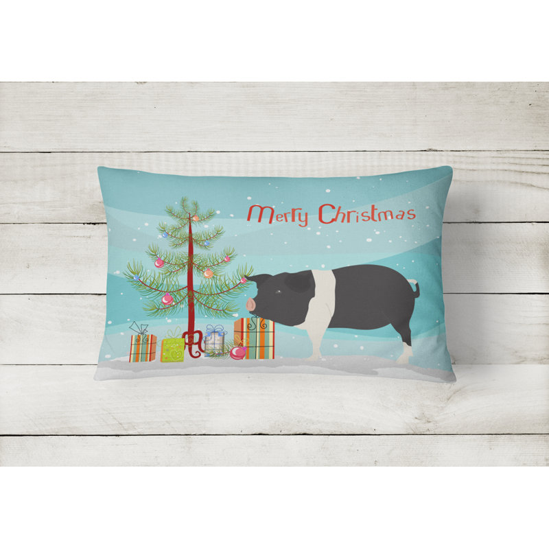  Hampshire Pig Christmas Indoor/Outdoor Throw Pillow