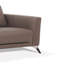 Chaise en cuir taupe-130383496