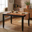Black And Cherry Asian Hardwood Square 6 Piece Dining Set With Self Storage Expansion Leaf