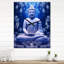 Horloge murale bouddique bleue Meditation-197823112