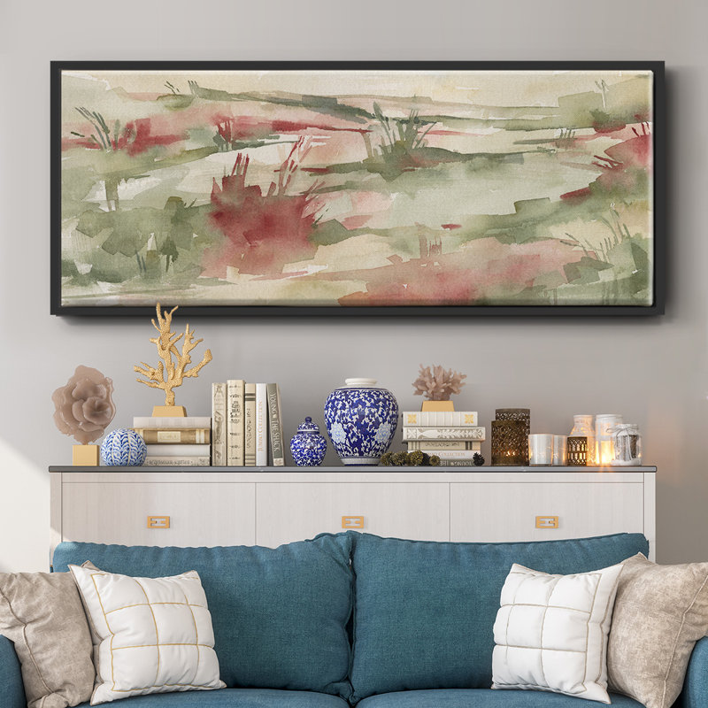 Rust Grasslands II- Framed Canvas