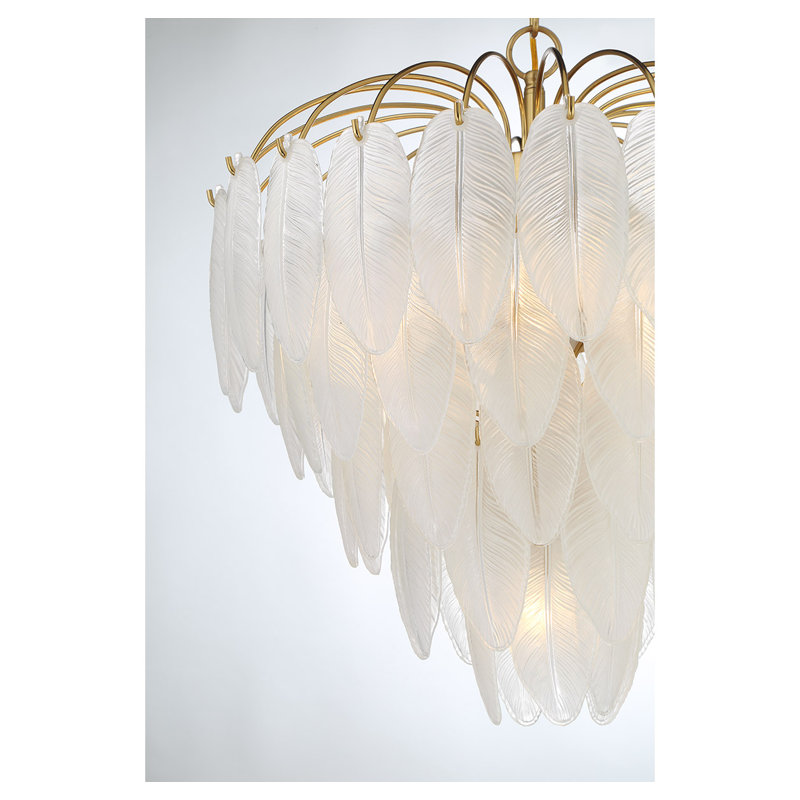 Boa 6-Light Chandelier in Warm Brass by Breegan Jane