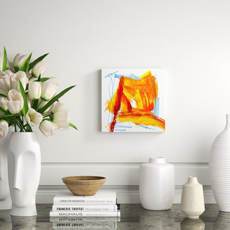 Amber Print, 12" H x 12" W x 1.5" D, Black Framed Canvas