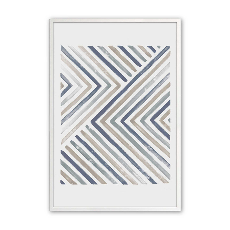 Linear Visions I Print, H 15 po x l 12 po, Cadre ouvert à coins ouverts, blanc opaque