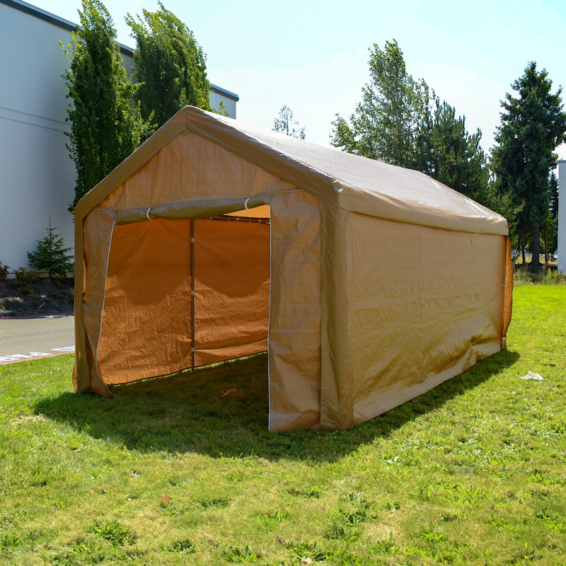 Heavy Duty Outdoor Canopy Carport Tent, Beige