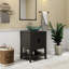 Ensemble de meuble-lavabo simple 24 po avec lavabo vasque, robinet et drain Sharee, assemblage requis-2013743145