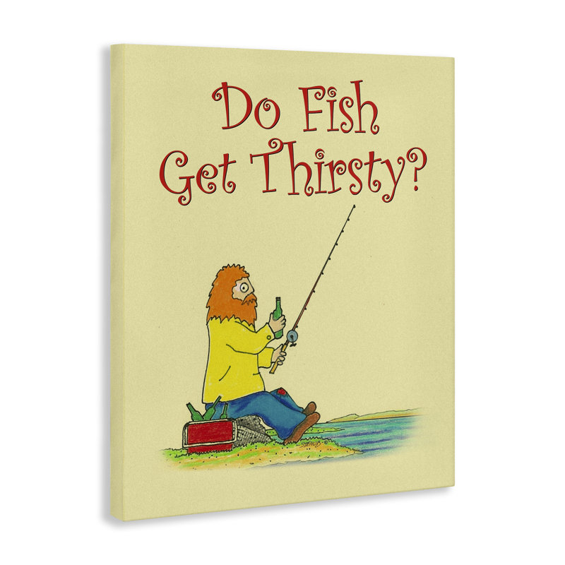 «Do Fish Get Thirsty Humor», conception par Roger Straub, H 20 po x l 16 po