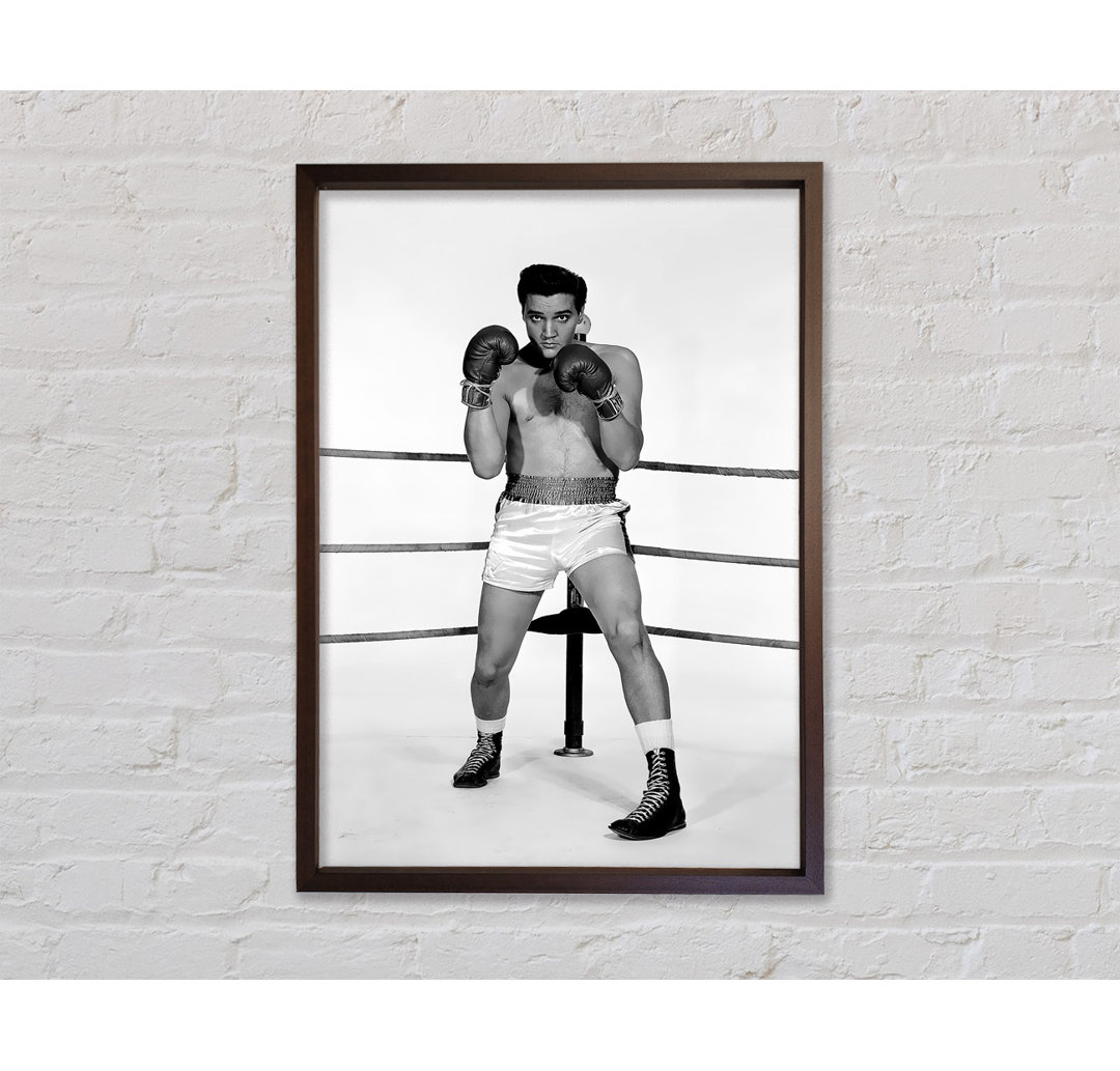 Elvis Presley Boxing Kid - Einzelner Bilderrahmen Kunstdrucke auf Leinwand