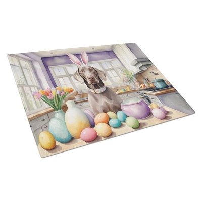 Planche à découper en verre décoratif Weimaraner