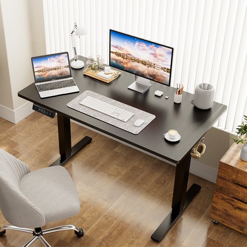 Height Adjustable Standing Desk, 48'' H x 55.12'' W x 23.62'' D, Black