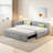 Full Upholstered Tufted Corner Daybed With Trundle And Usb Ports-1554280435