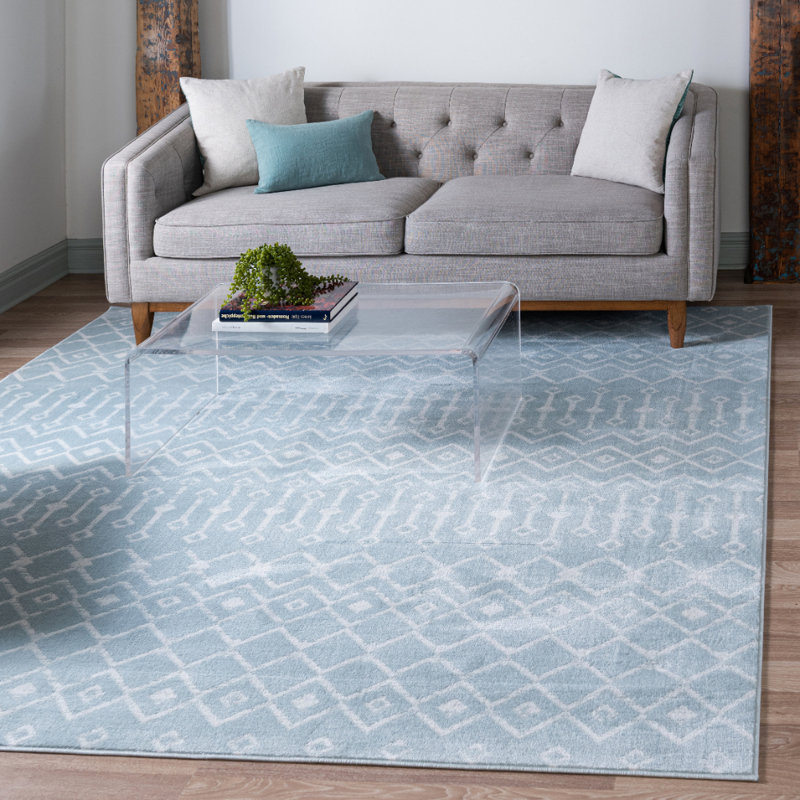 Tapis à treillis marocain World Menagerie, Carré 7 pi 10 po
