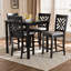 Ensemble de salle à manger 5 pièces de style moderne et contemporain Fraserburgh H 37,4 po x l 18,5 po x P 19,88 po-520633794-520633792
