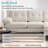 Joseph-Alexander Upholstered Sectional 82.7" Wide Sectional Sofa with Chaise Chenille Fabric White Modular Design for Living Room-938986557