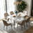 Annagh Stone Top Metal Base Dining Table-268854963-268855629