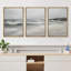 «Beach Waves Ocean Horizon Nature Fine Landscape Rustic Country / Farmhouse on Canvas», reproduction de 3 pièces-94434421-94434419