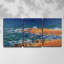 Pourville, coucher de soleil, 1882 - Toile encadrée à pièces multiples-984408459