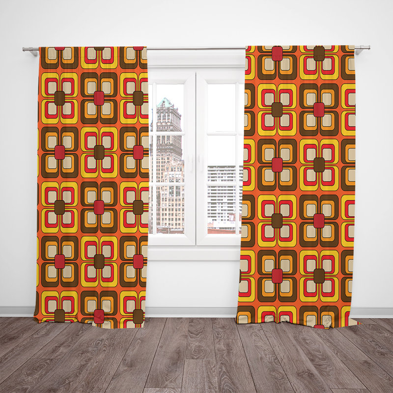 Paire de rideaux semi-transparents Jacolbi Hippy, L 40 po x L 52 po