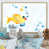 Toile naturelle avec cadre flottant