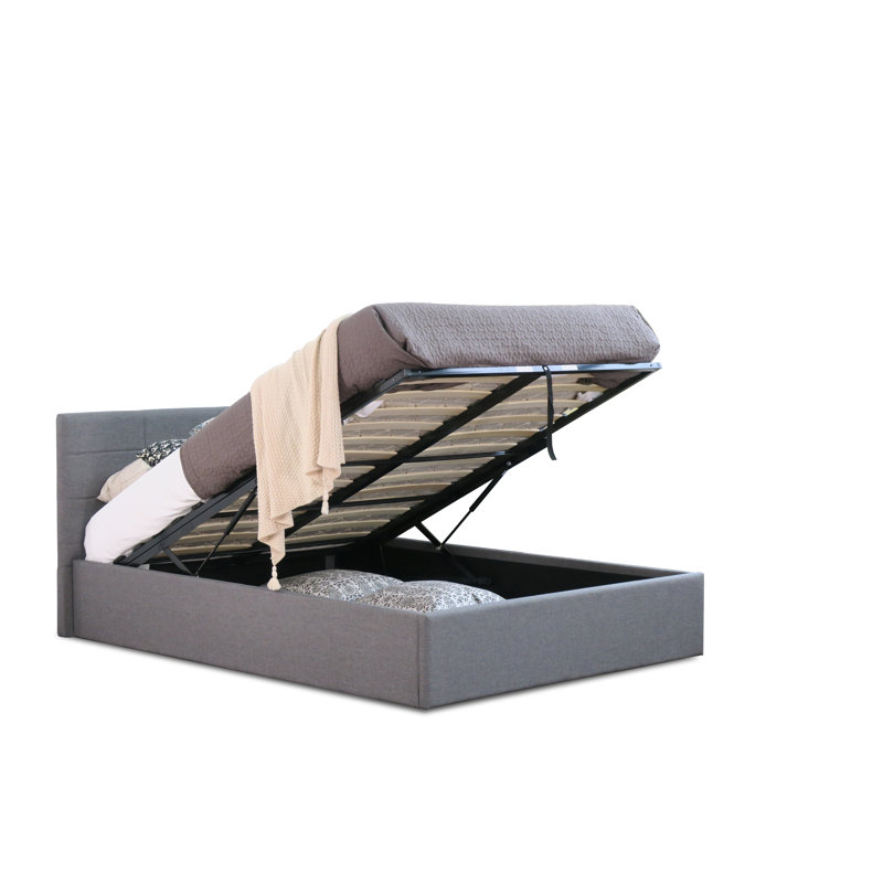 Philippe Upholstered Ottoman Bed, Single (3'), Grey