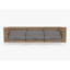 Brown Wicker Outdoor Sofa - 3 Seat, Deep Sea Navy