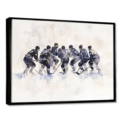 Équipe de hockey avant un jeu III