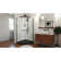 Prism 42" W x 42" D x 74.75" H Frameless Neo-Angle Reversible Shower Kit with Towel Bar and Base Included