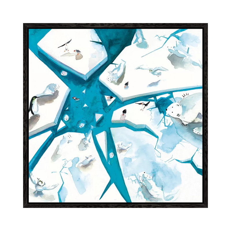 Arctic by The Cosmic Whale - Gallery-Wrapped Canvas Giclée on Canvas, 45.72 cm H x 45.72 cm W, Black Framed
