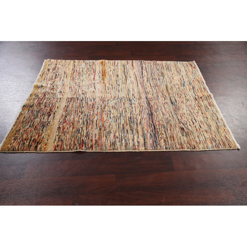 Tapis en laine à motif abstrait Gabbeh