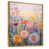 Toile avec cadre flottant or