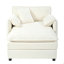 Fauteuil inclinable surdimensionné de 57,48 po avec repose-pieds mobile - méridienne rembourrée en chenille douce pour le salon ou la chambre à coucher, combinaison de bricolage, beige