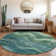 Machine Washable Indoor/Outdoor Cinead ACN1700 Teal Rug