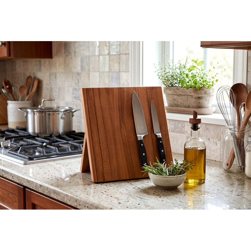 Manada™ Folding Teak Magnetic Knife Storage