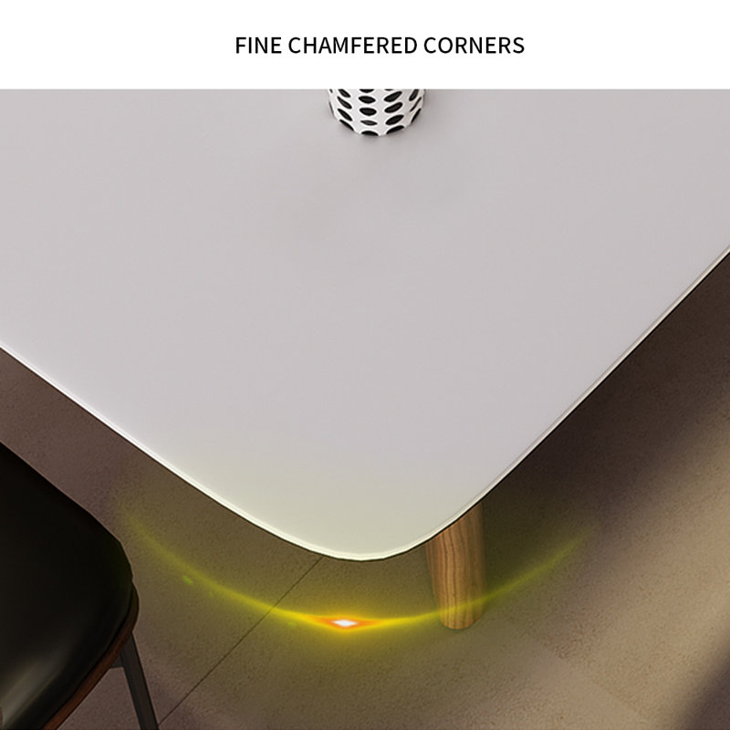 Table de salle à manger Sergia, Noir, H 29,5 po x L 78,7 po x l 31,4 po