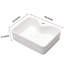 Lavabo vasque en céramique pour salle de bain - 19 x 15 po, blanc, moderne, rectangulaire, teinté, comptoir 19 po x 15 po blanc moderne