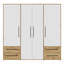 Mijah 4 Door Manufactured Wood Wardrobe