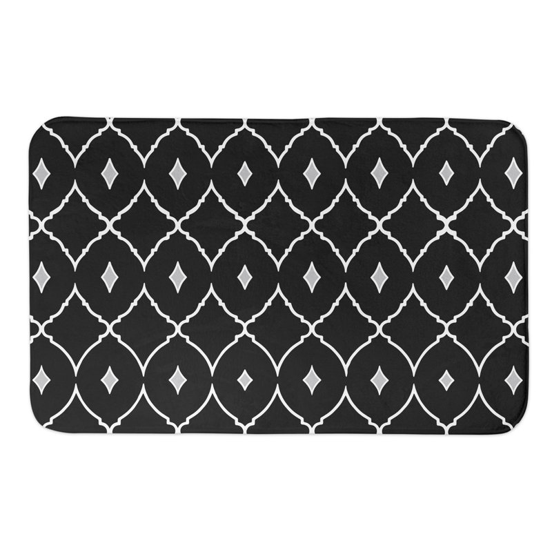 Tapis pour salle de bain Kiester, Noir