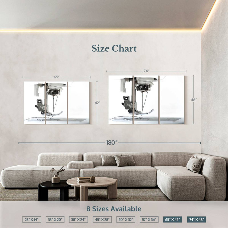 Senne Sewing Machine Close-Up, 42" H x 65" W