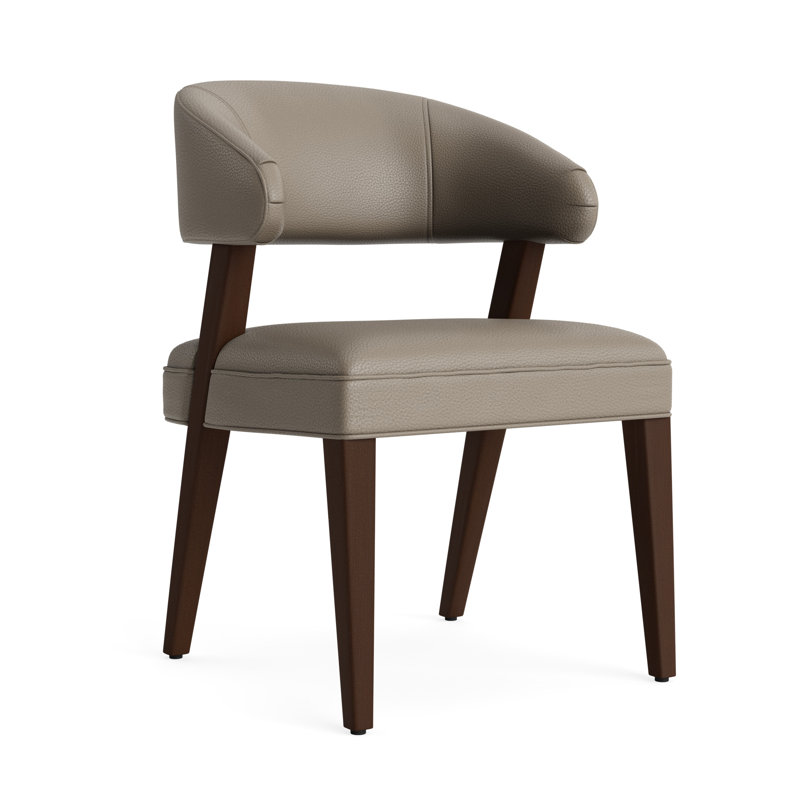 Keane Upholstered Dining Chair, Sienna, Greenwich Performance Leather - Pewter