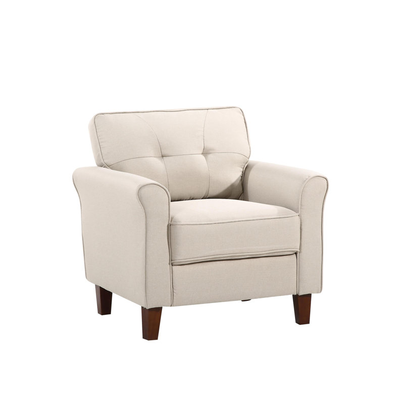 Chaise d'appoint Mid-Century, Beige