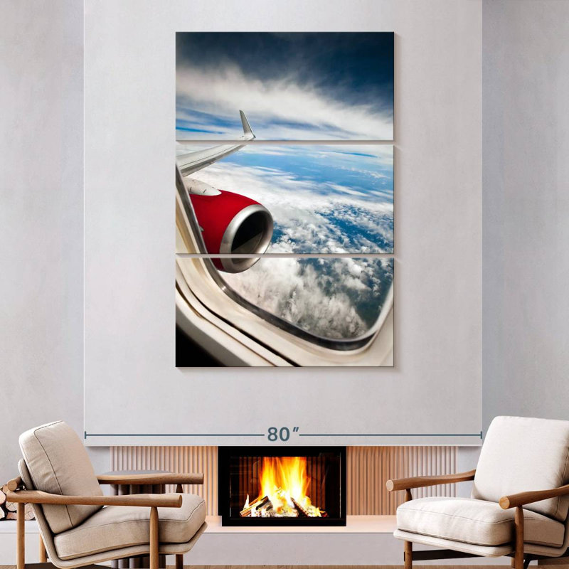 Mehar Plane Window View, 74" H x 48" W