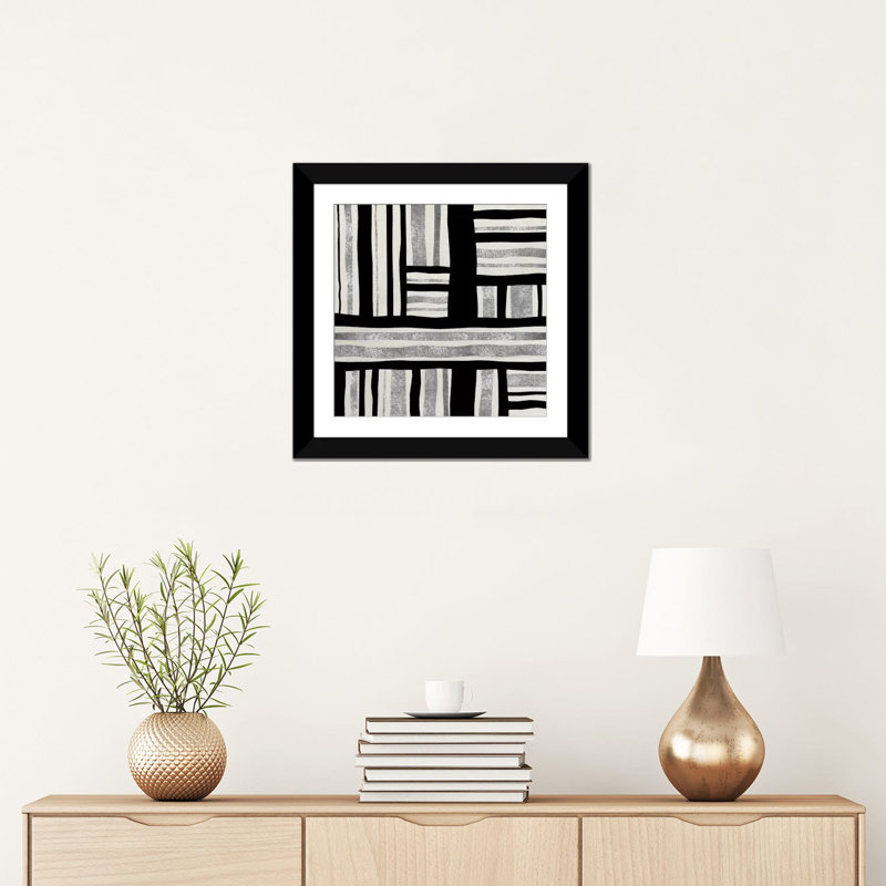 «Silver Groove II» par Ellie Roberts - Estampe numérique sur toile tendue avec châssis, H 16 po x l 16 po x P 1 po, Blanc
