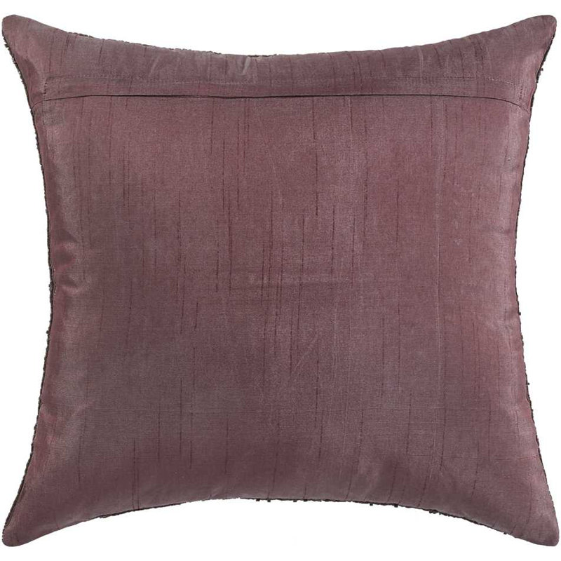 Lavender Sequined Embroidered Square Throw Pillow Set