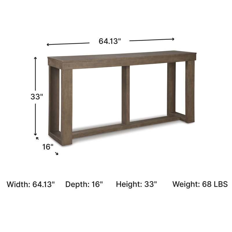 Esmont 64'' Console Table, Gray/Brown