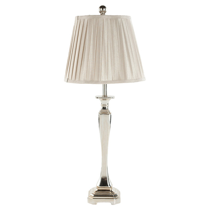 Lytchett Minster Resin Buffet Lamp, Silver