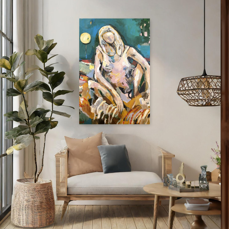 Art contemporain contemporain abstrait, H 48 po x l 32 po