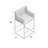Hatfield Modern Velvet Upholstered Counter Chair with Chrome Frame – Available in Gold or Silver-1375548158