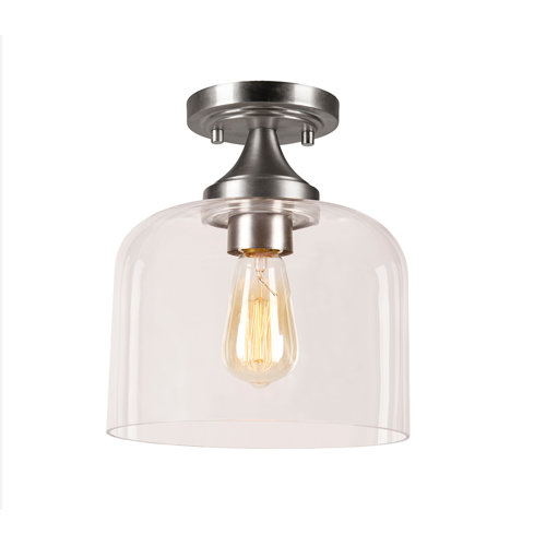 Breakwater Bay Gallery Glass Semi Flush Mount | Wayfair